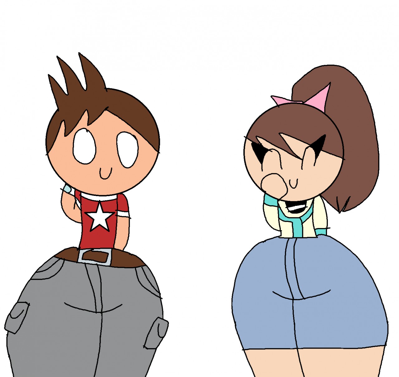 thicc nate and katie by happaxgamma -- Fur Affinity [dot] net