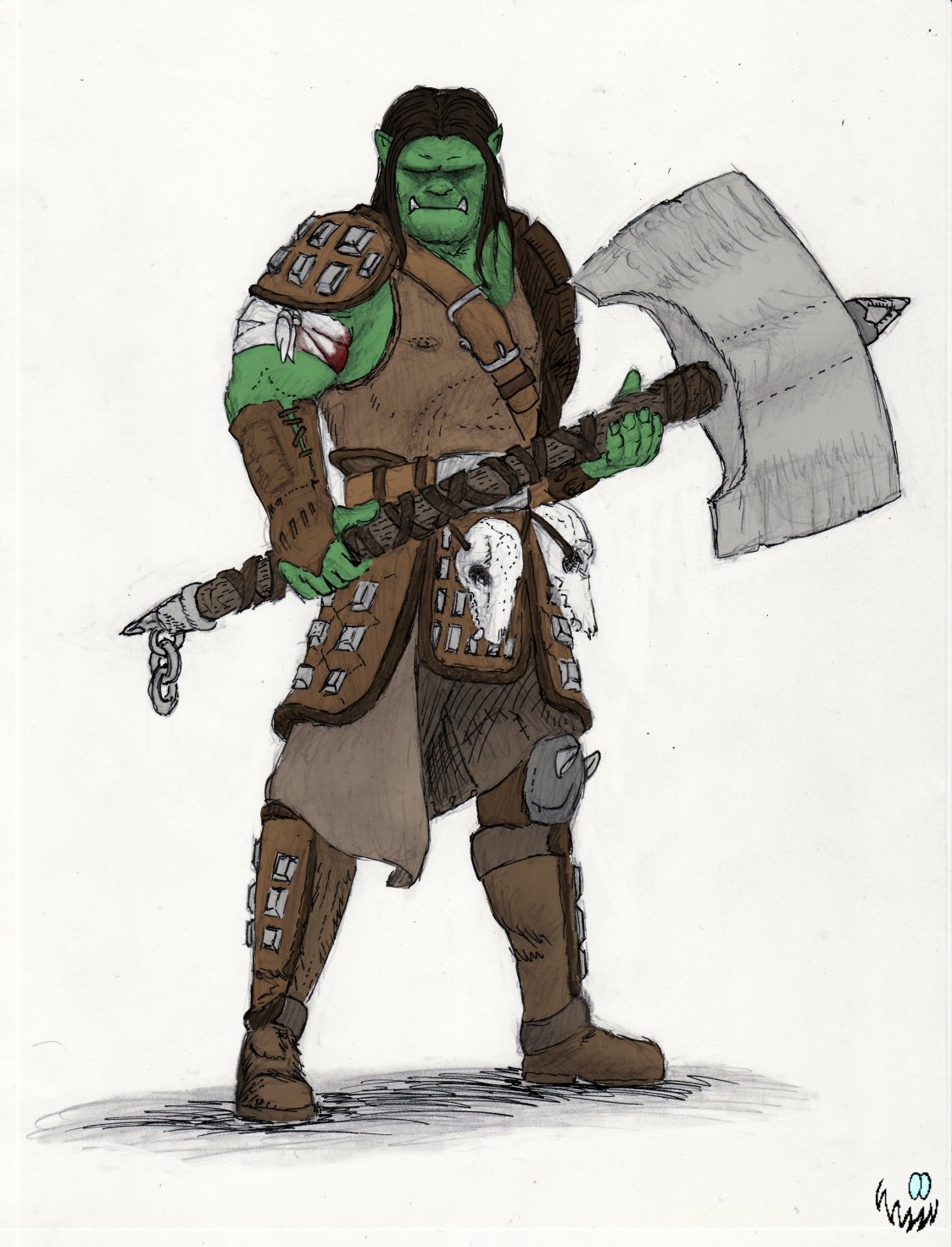 half orc fighter axe