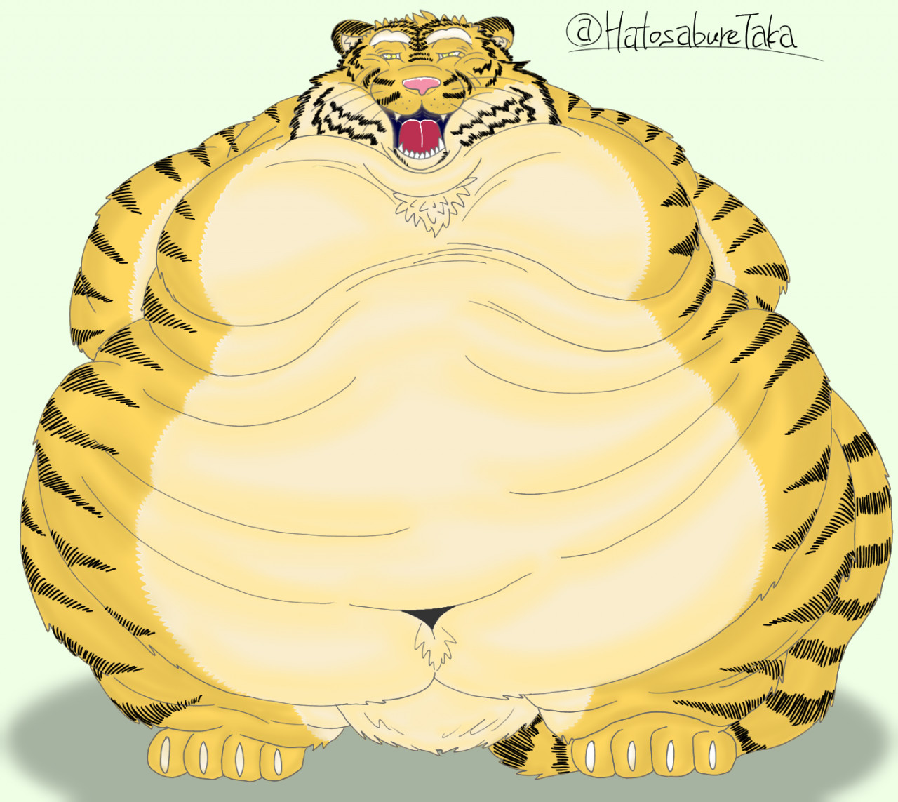 fat tiger naked by HatosabureTaka -- Fur Affinity dot