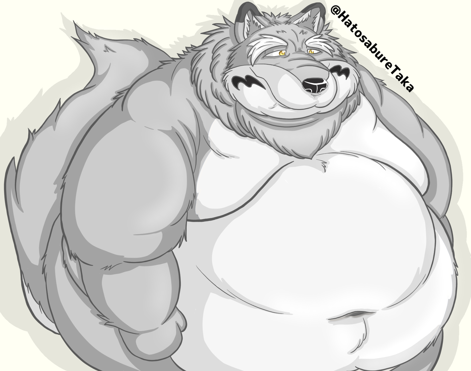 Big fat wolf 202205 by HatosabureTaka -- Fur Affinity [dot] net