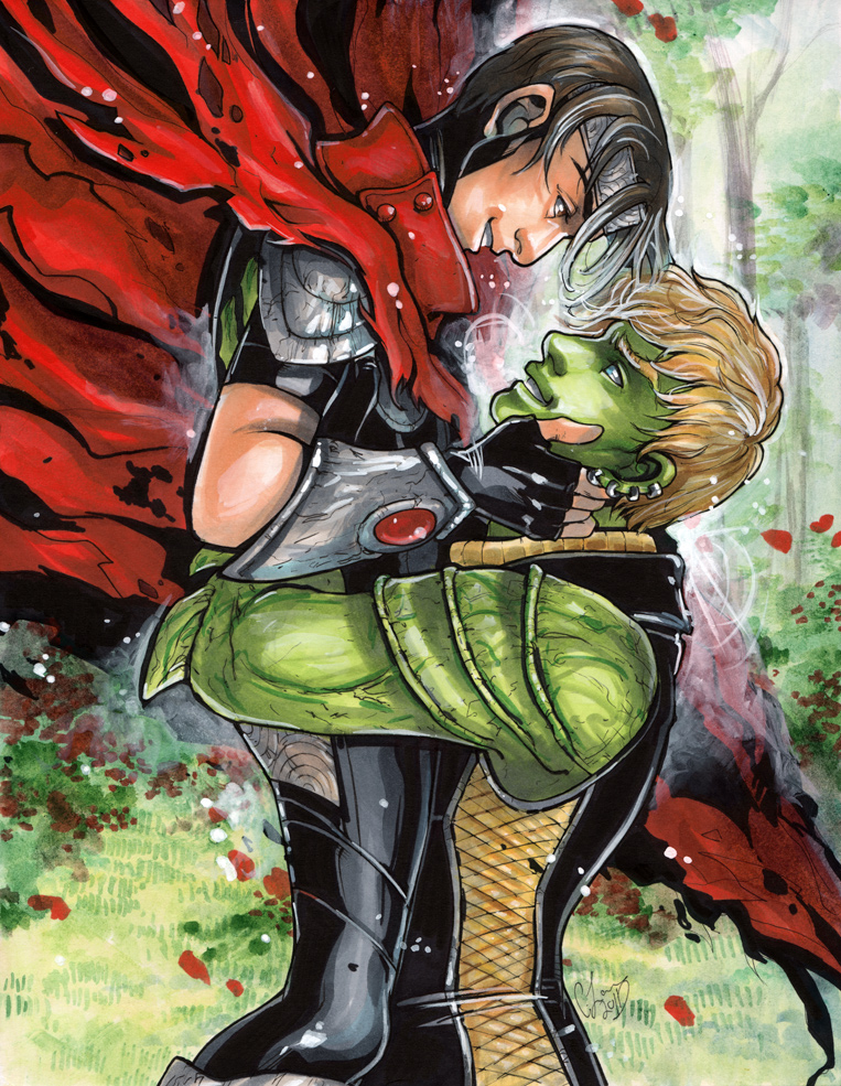 hulkling and wiccan cosplay