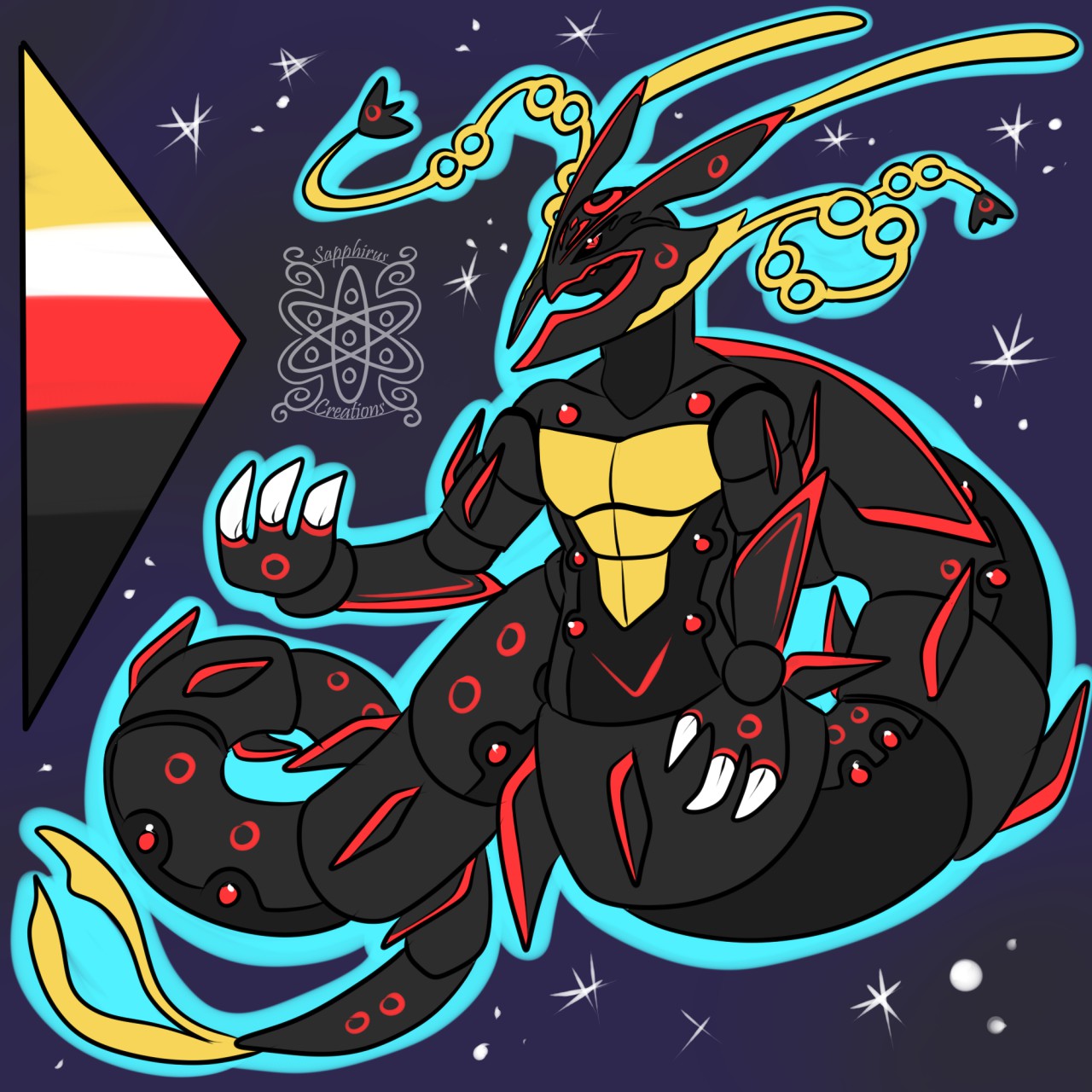 Leviathan The Shiny Rayquaza by HeartWolfdragon -- Fur Affinity