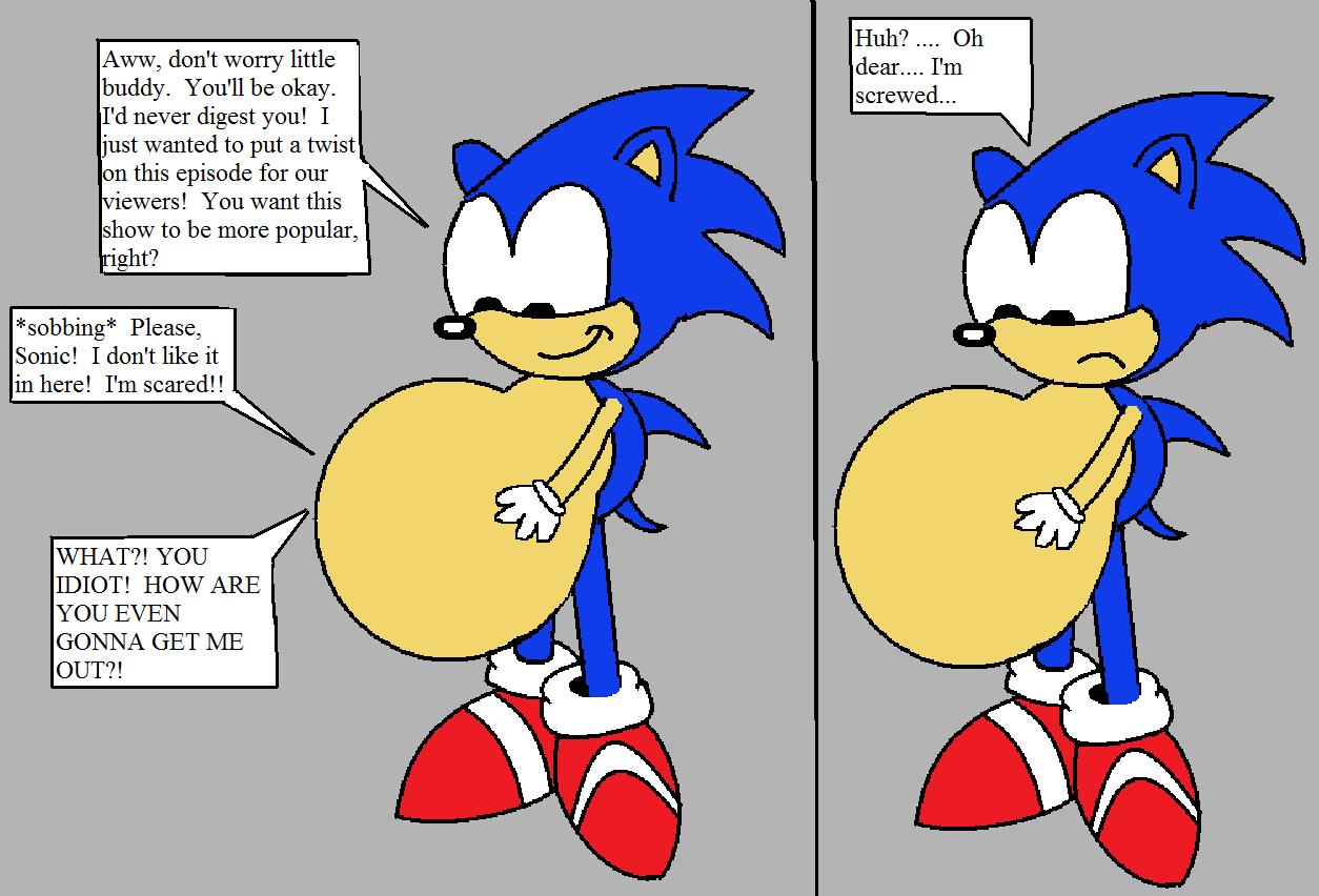 Sonic eats Tails. 