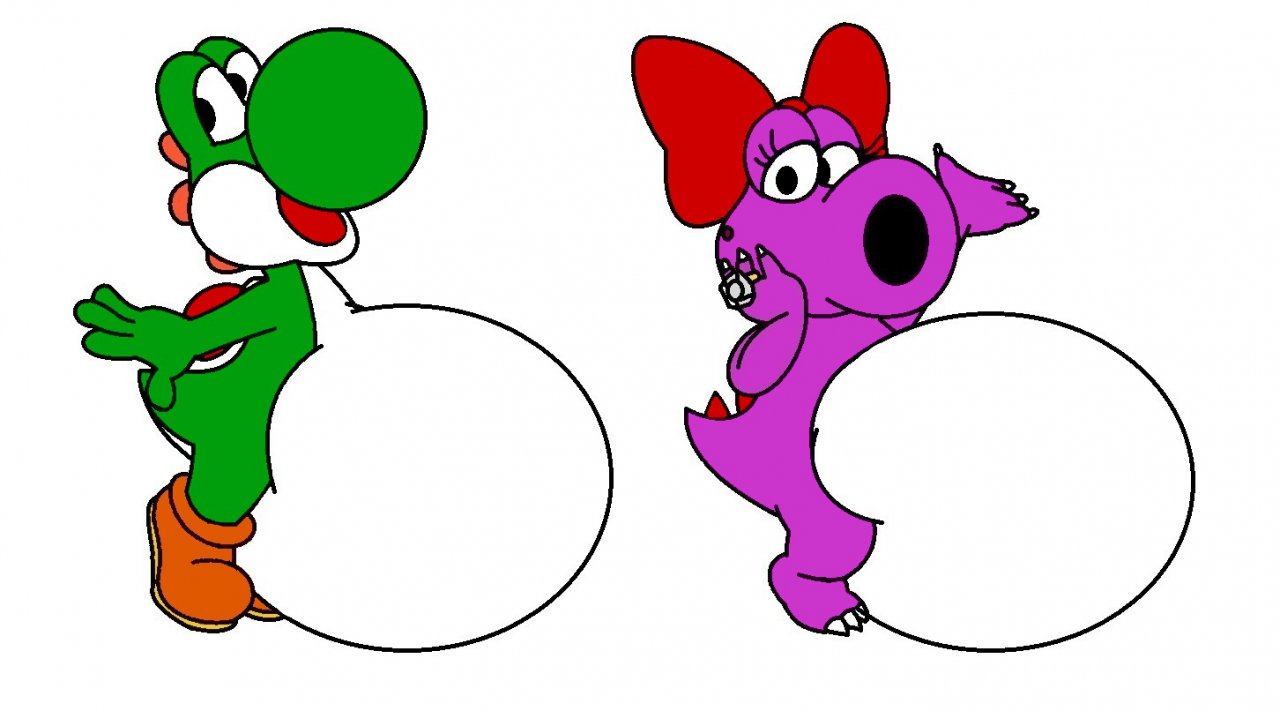 Multiple characters. belly. birdo. 