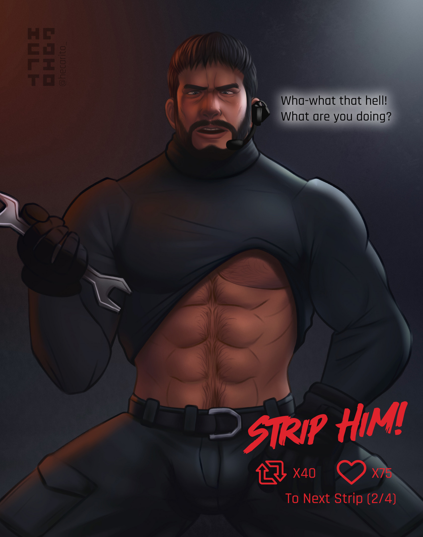 Chris Redfield StripGame 2/4 by hecarito -- Fur Affinity [dot] net