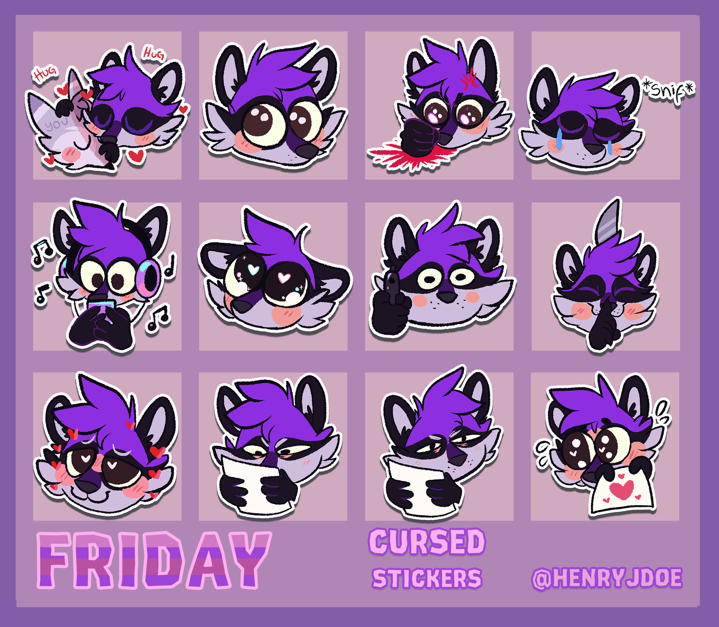 COMM] Cursed stickers -CLOSED- by henryjdoe -- Fur Affinity [dot] net