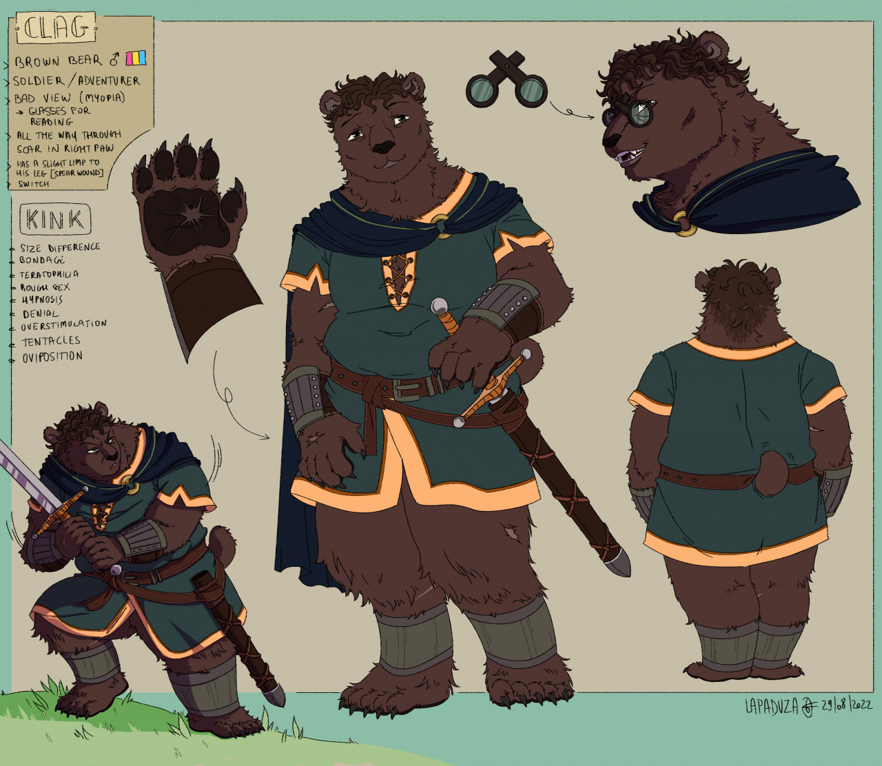 Med fur - Clag the Brown Bear by herkal -- Fur Affinity [dot] net