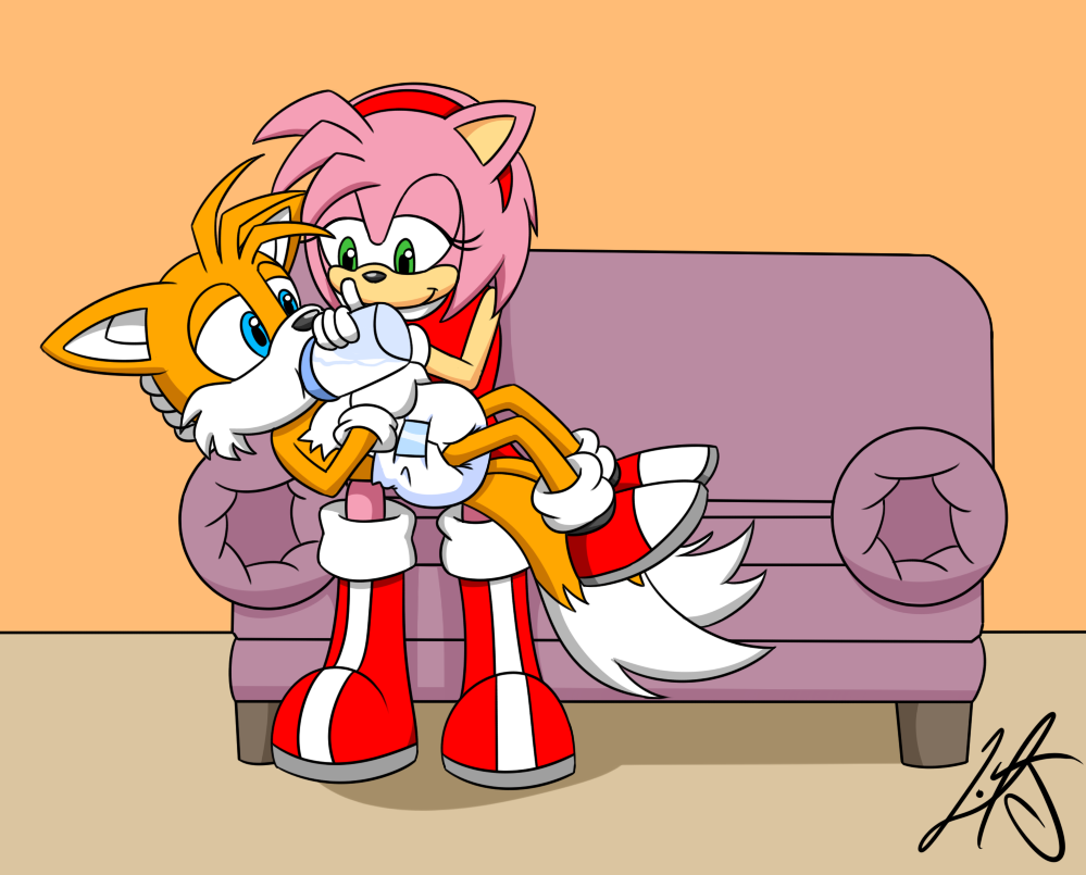 Commision: Amy Feeding Tails. 