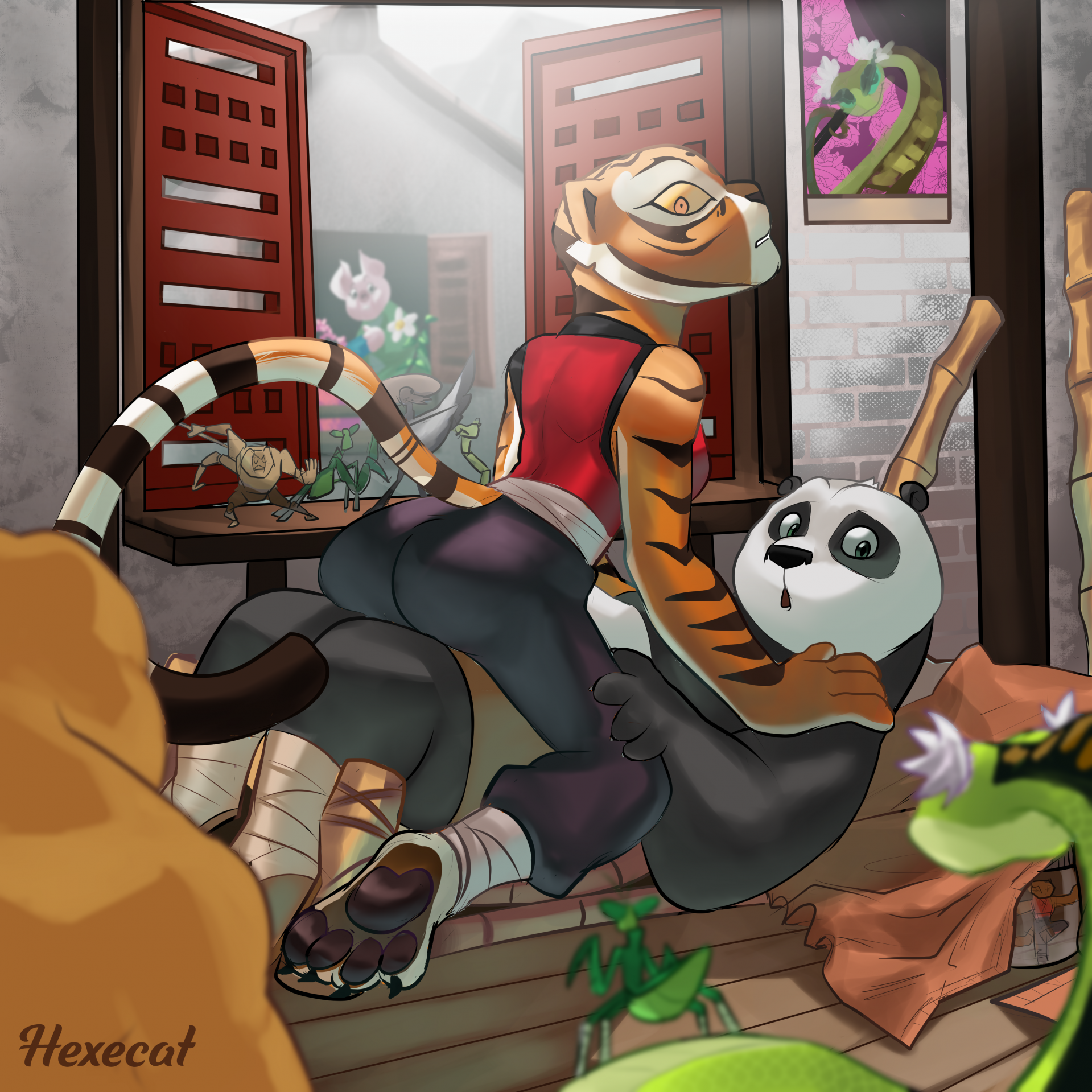 Tigress and Po by Hexecat -- Fur Affinity [dot] net