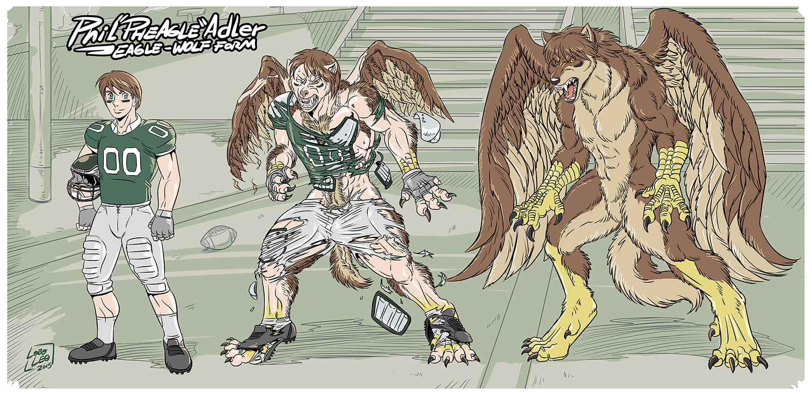 Phil "Pheagle" Adler - Eagle-Wolf Form. 