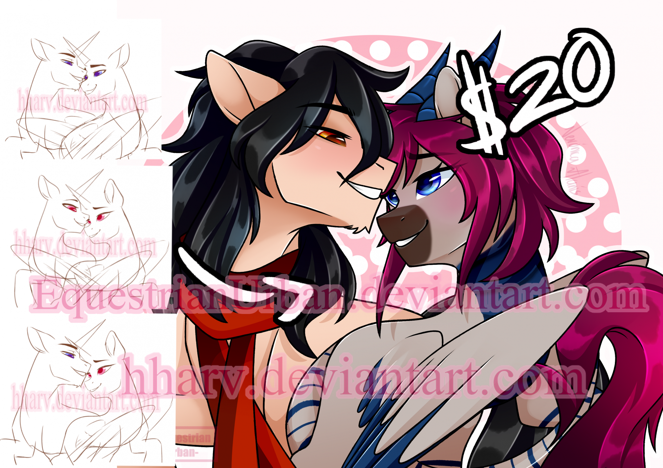 YCH- Kiss Couple - YCH.Commishes