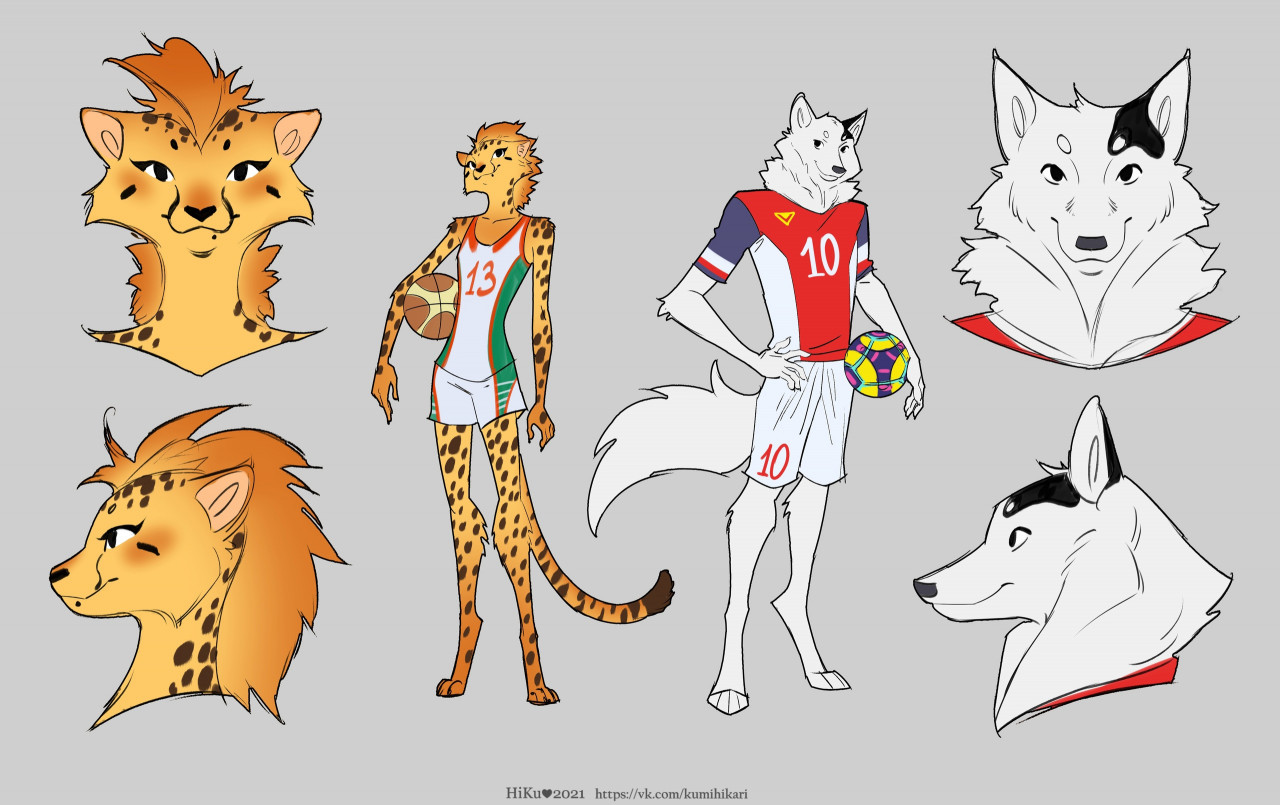 Sports cheetah and wolf concept by Hi-Ku -- Fur Affinity [dot] net