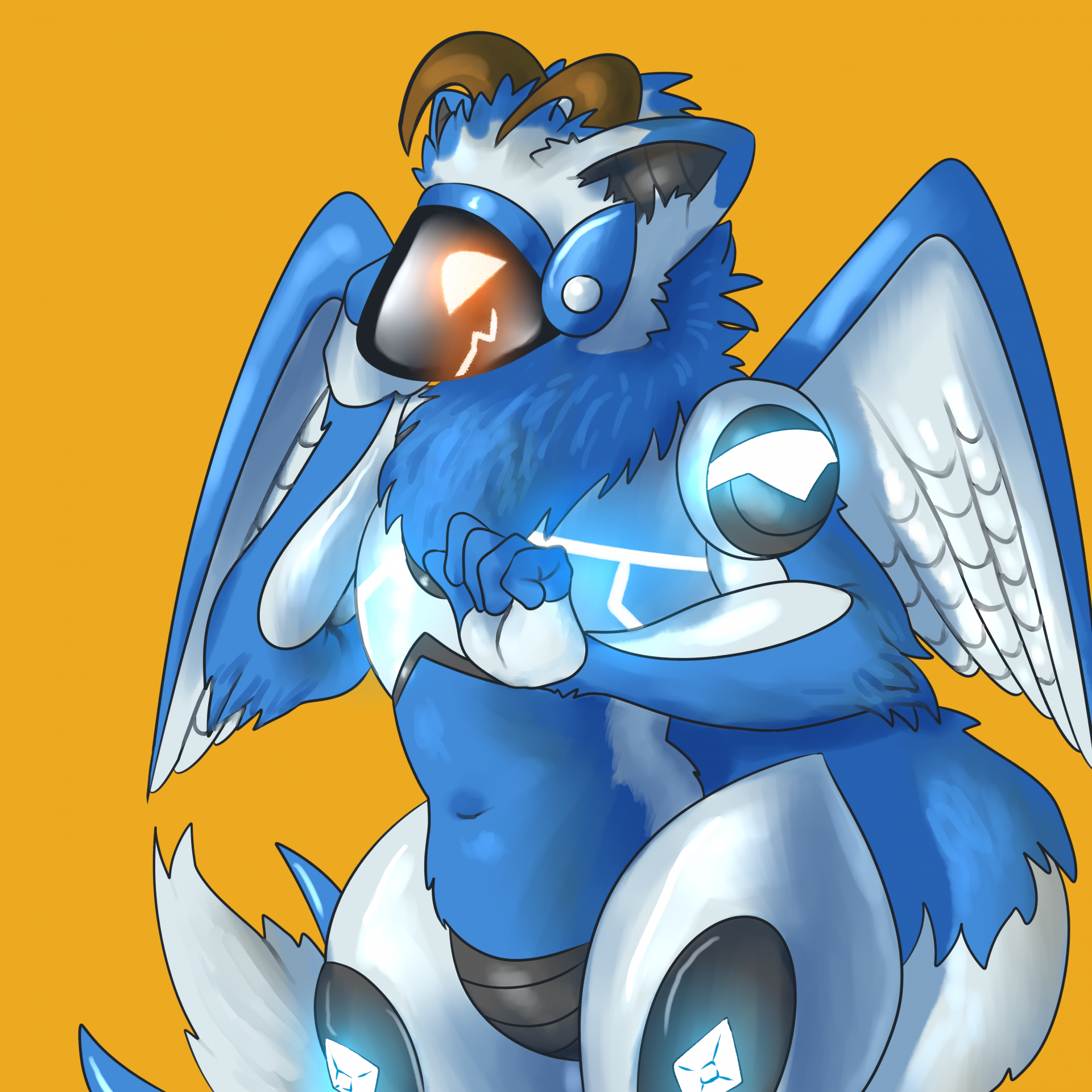 Protogen furry with wings
