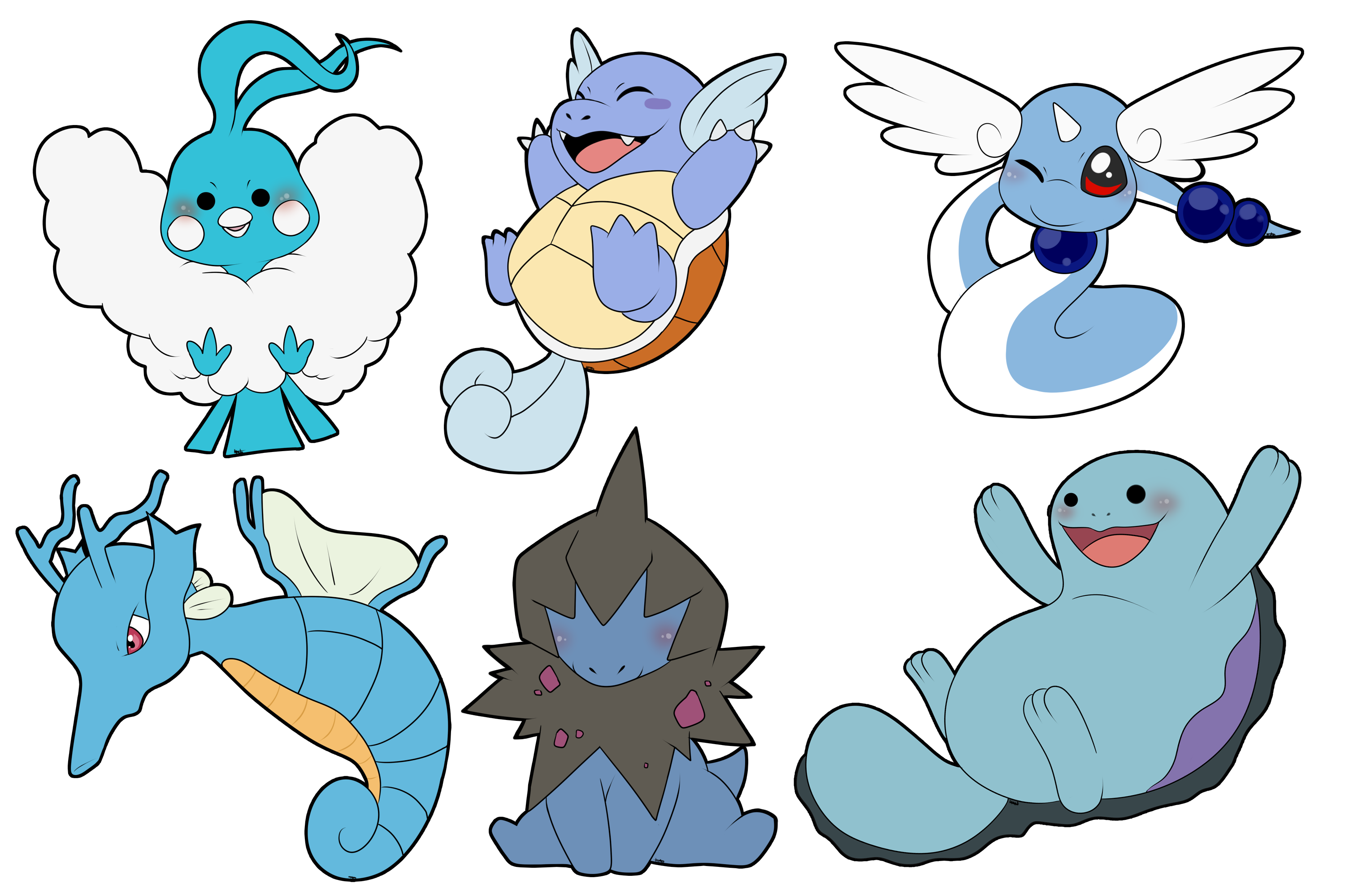 Pokemon Puffy Sticker Sheet : Aurora Blue