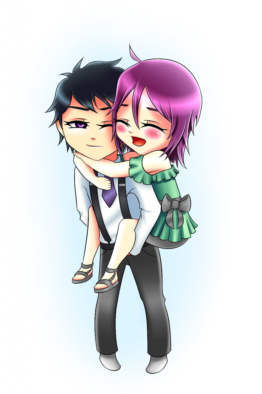 Cricket is getting a piggyback ride from Danielle by Anime-NERD-awesome on  DeviantArt