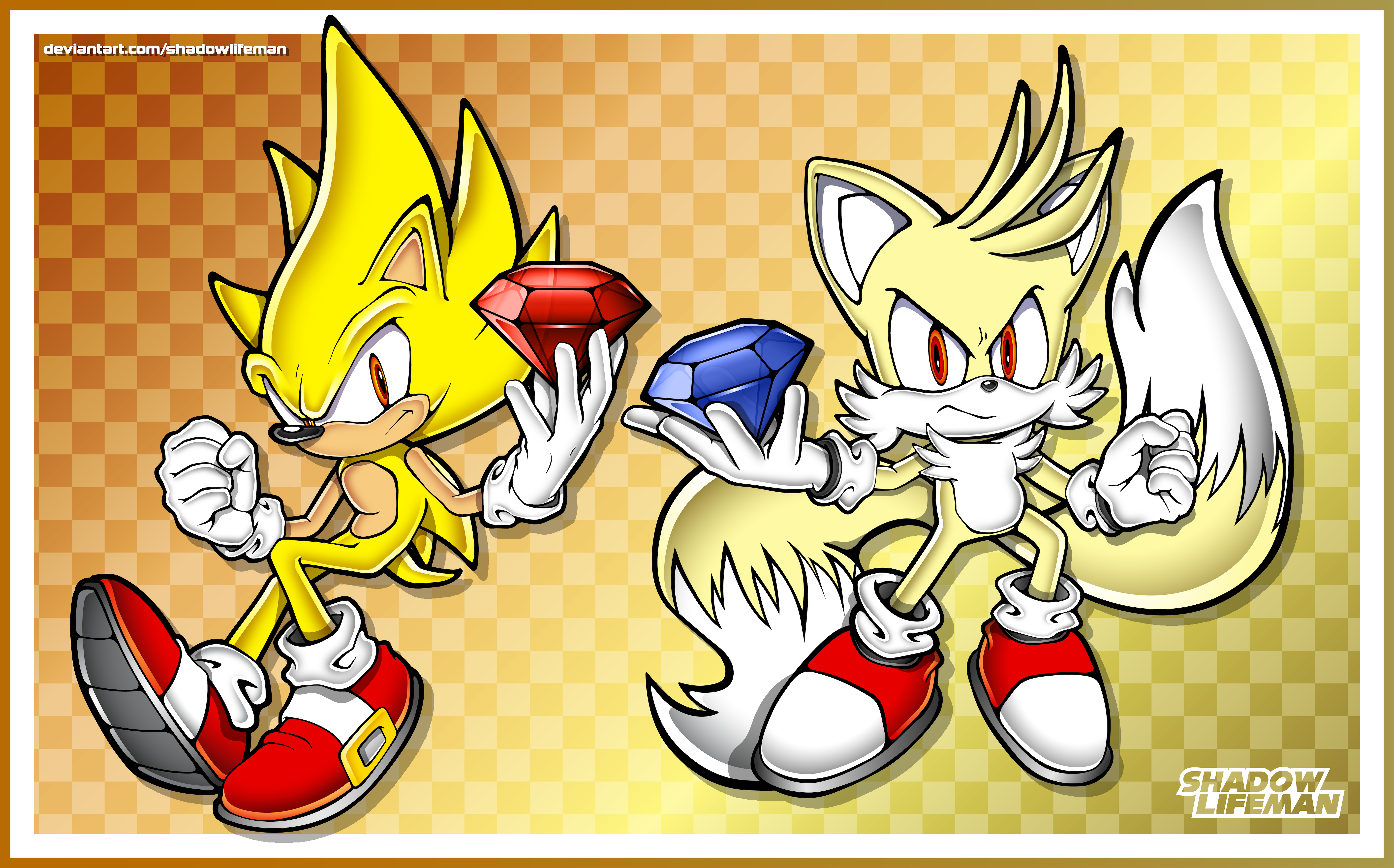 Super Sonic and Super Tails by ShadowLifeman on DeviantArt