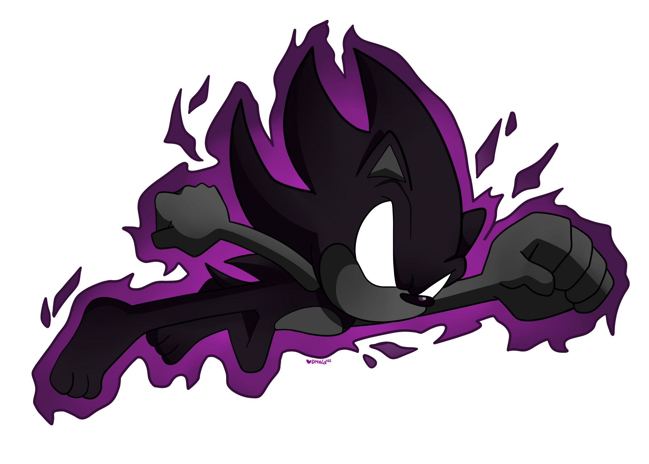 Bare Dark Sonic (Full Power) by hker021 -- Fur Affinity [dot] net
