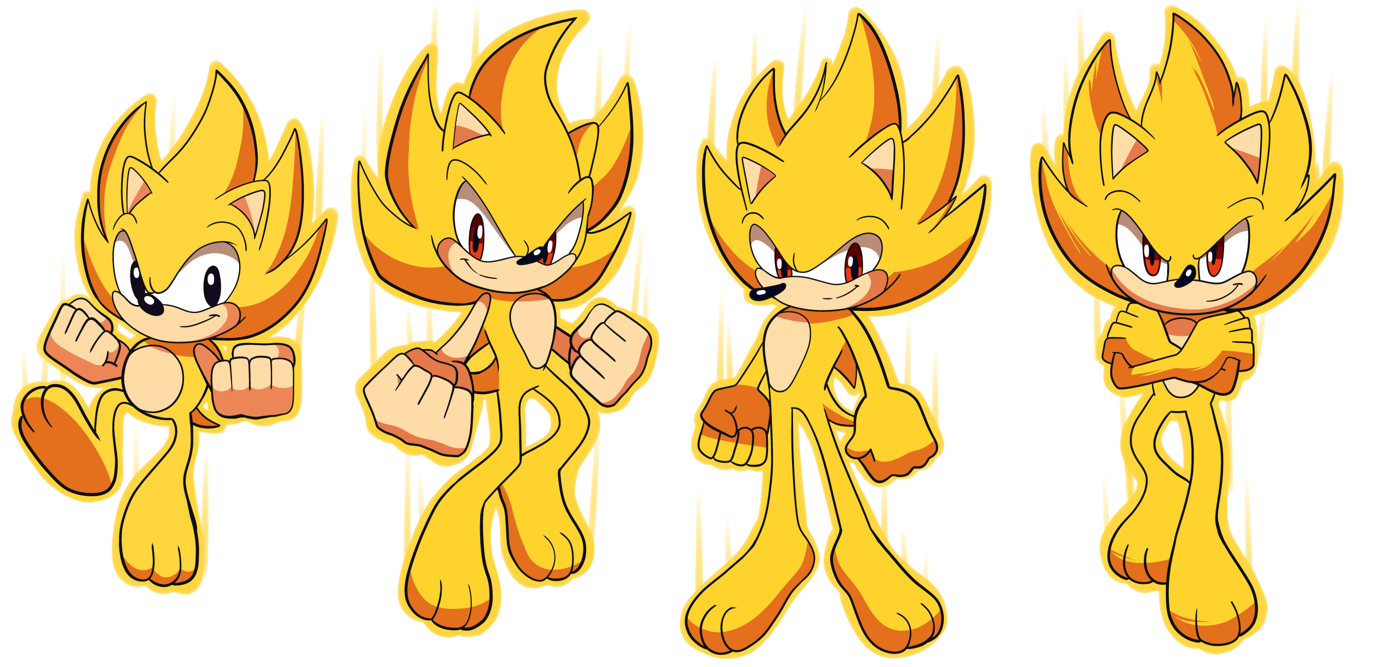 Super Sonic and Super Tails by hker021 -- Fur Affinity [dot] net