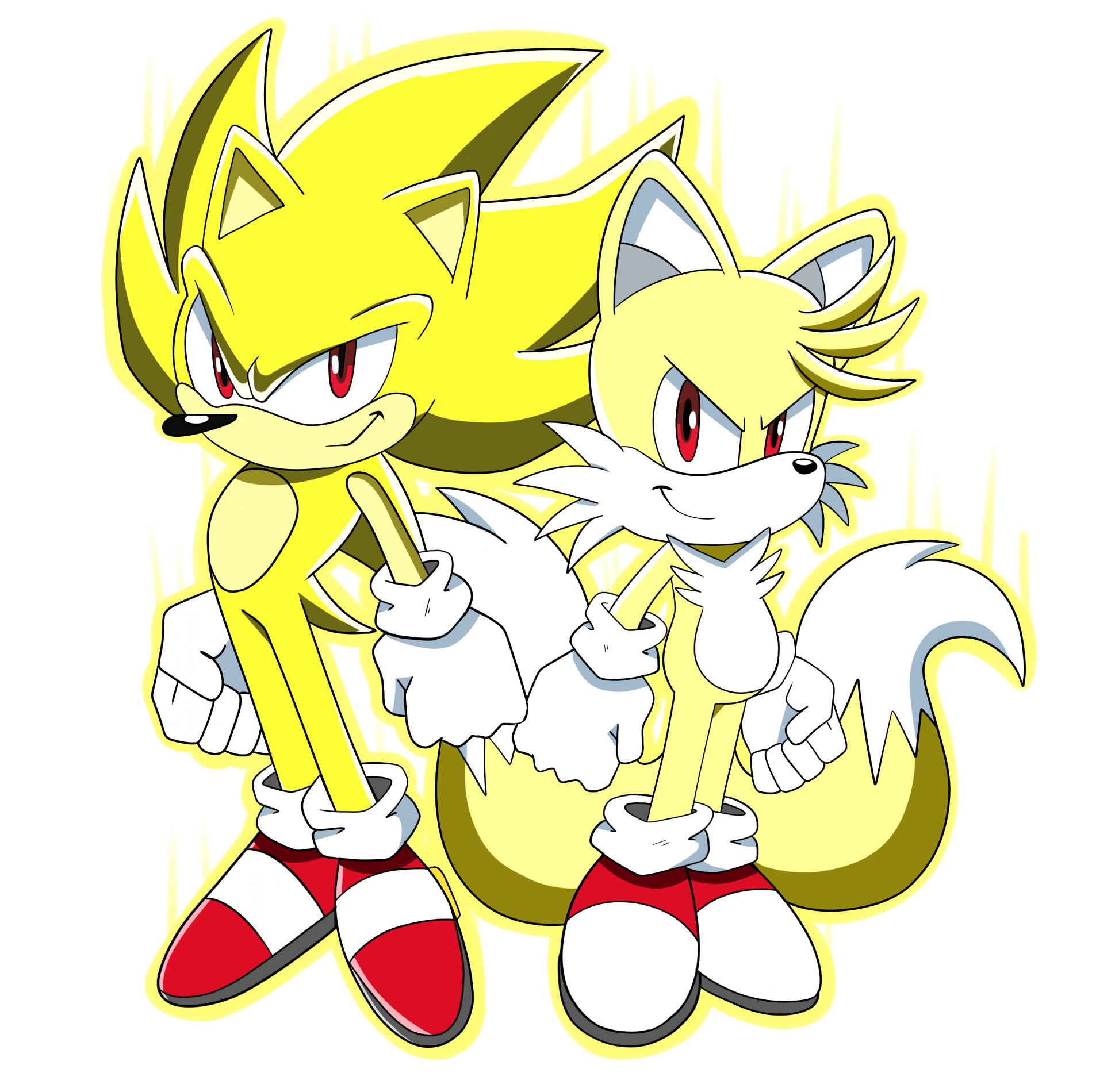 Super Sonic and Super Tails by hker021 -- Fur Affinity [dot] net