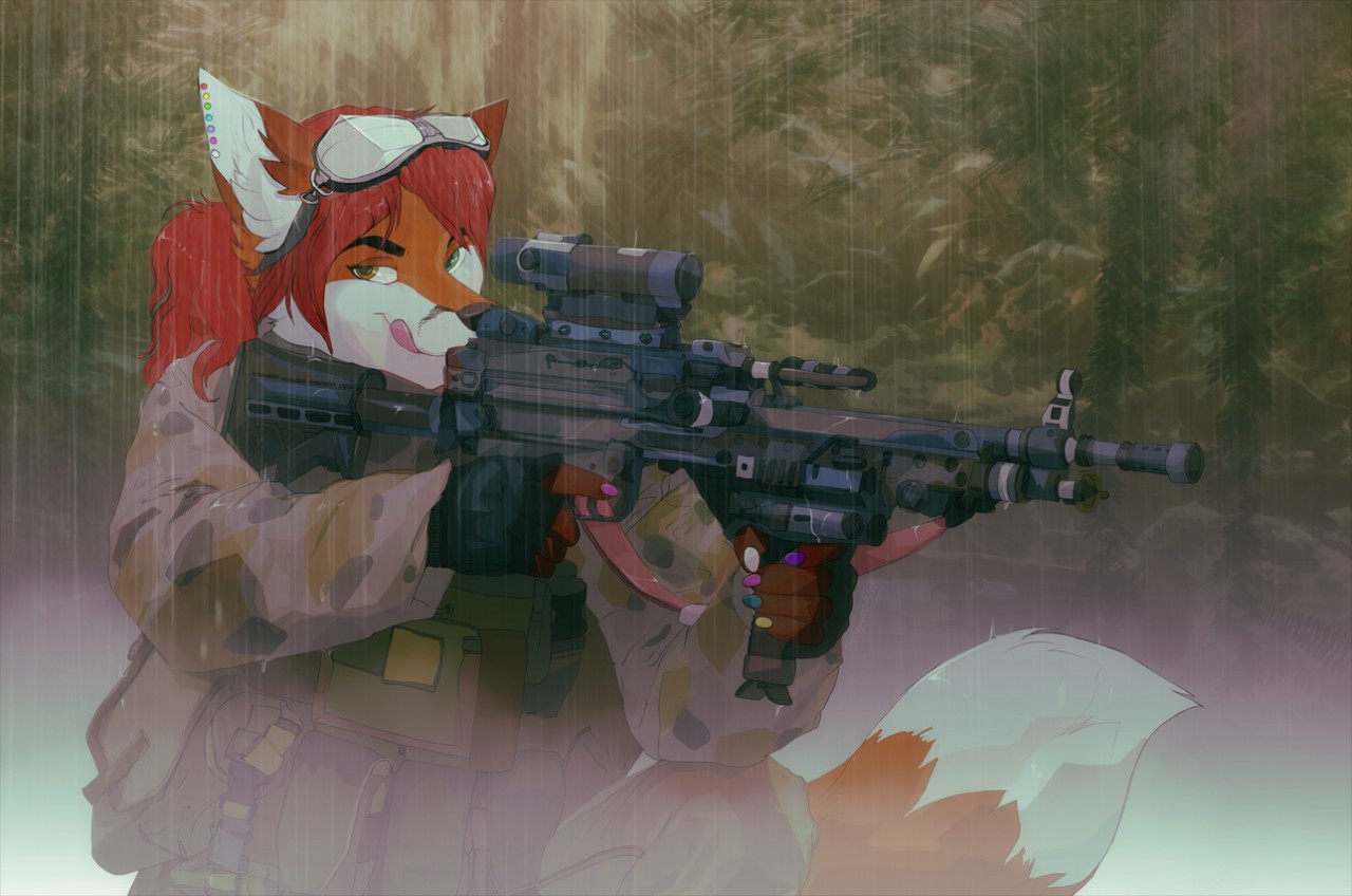 Furry with Gun