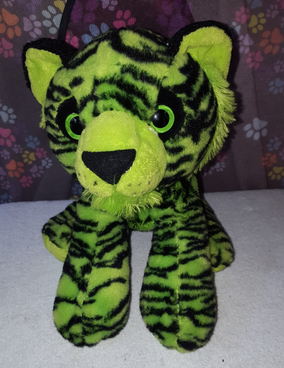 green tiger plush