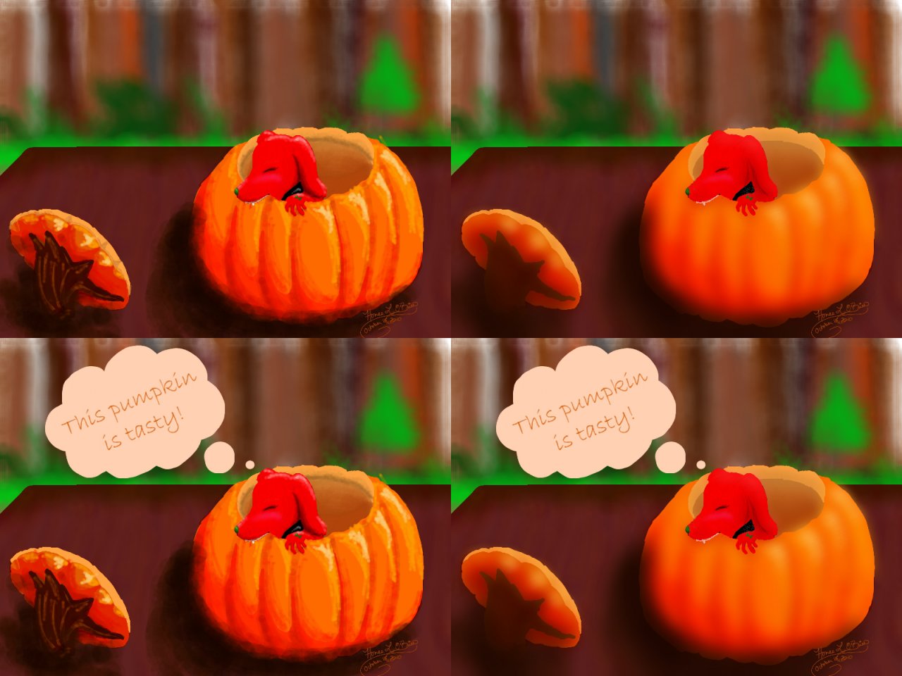 clifford's in a pumpkin!~ by Honeebunny -- Fur Affinity [dot] net