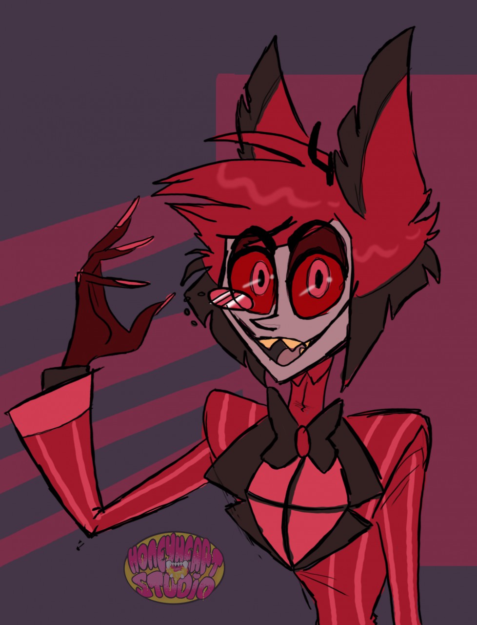 Alastor sketch by HoneyHeartStudios -- Fur Affinity [dot] net