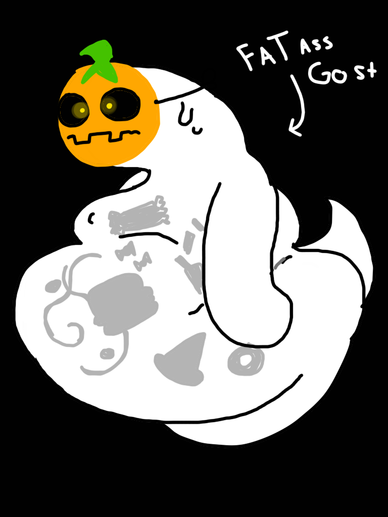 Fat ass ghost by Hoooddada -- Fur Affinity [dot] net