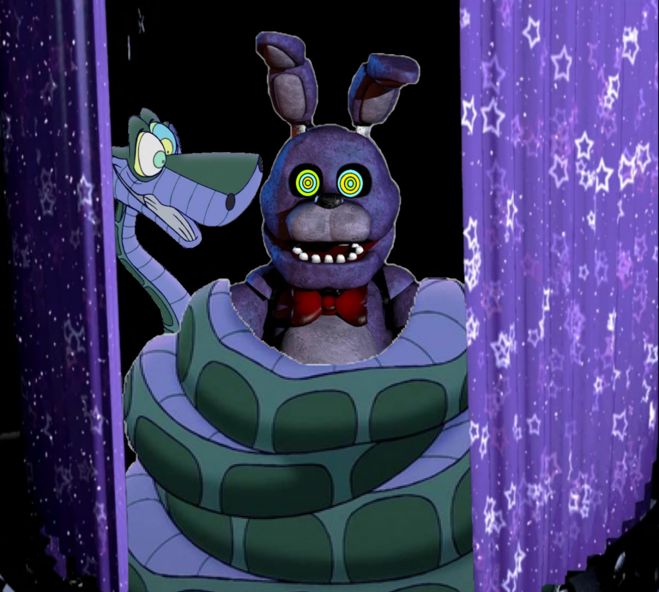 Withered freddy with bonnie's withering (with face) : r
