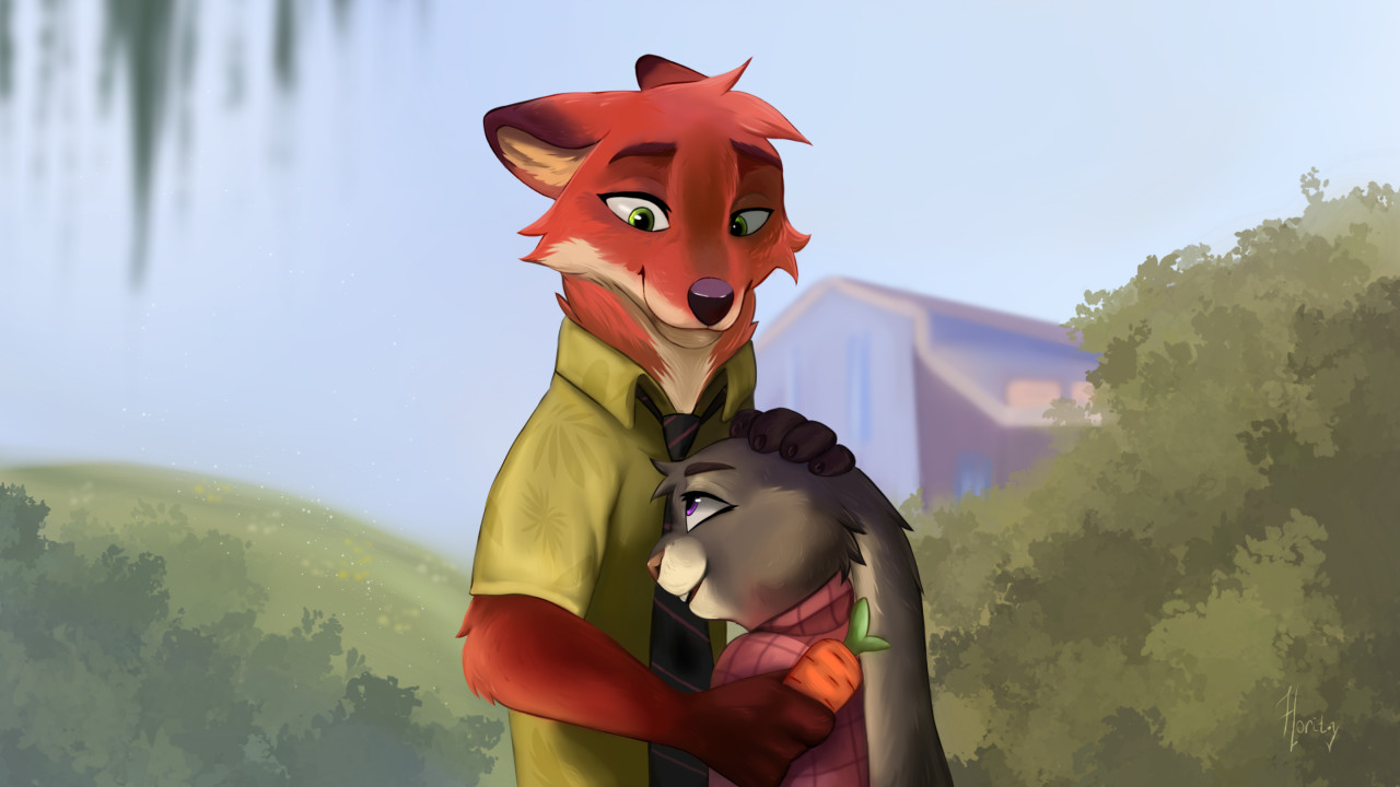 Nick and Judy fanart by horitoy -- Fur Affinity [dot] net