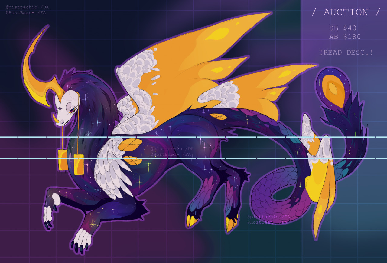 space theme dragon - auction by HostBaan- -- Fur Affinity [dot] net