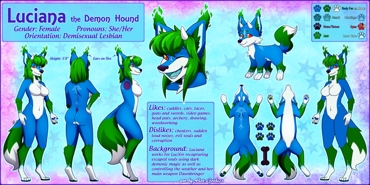 Luciana the Demon Hound Ref Sheet by hot-gothics -- Fur Affinity [dot] net