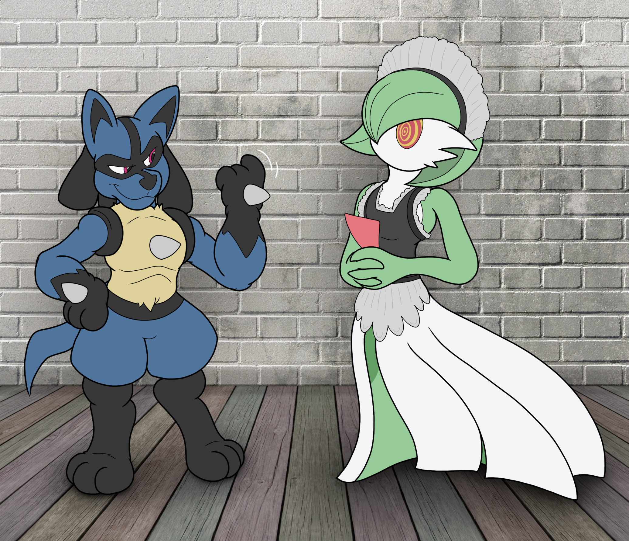 Commission - Lucario & Gardevoir