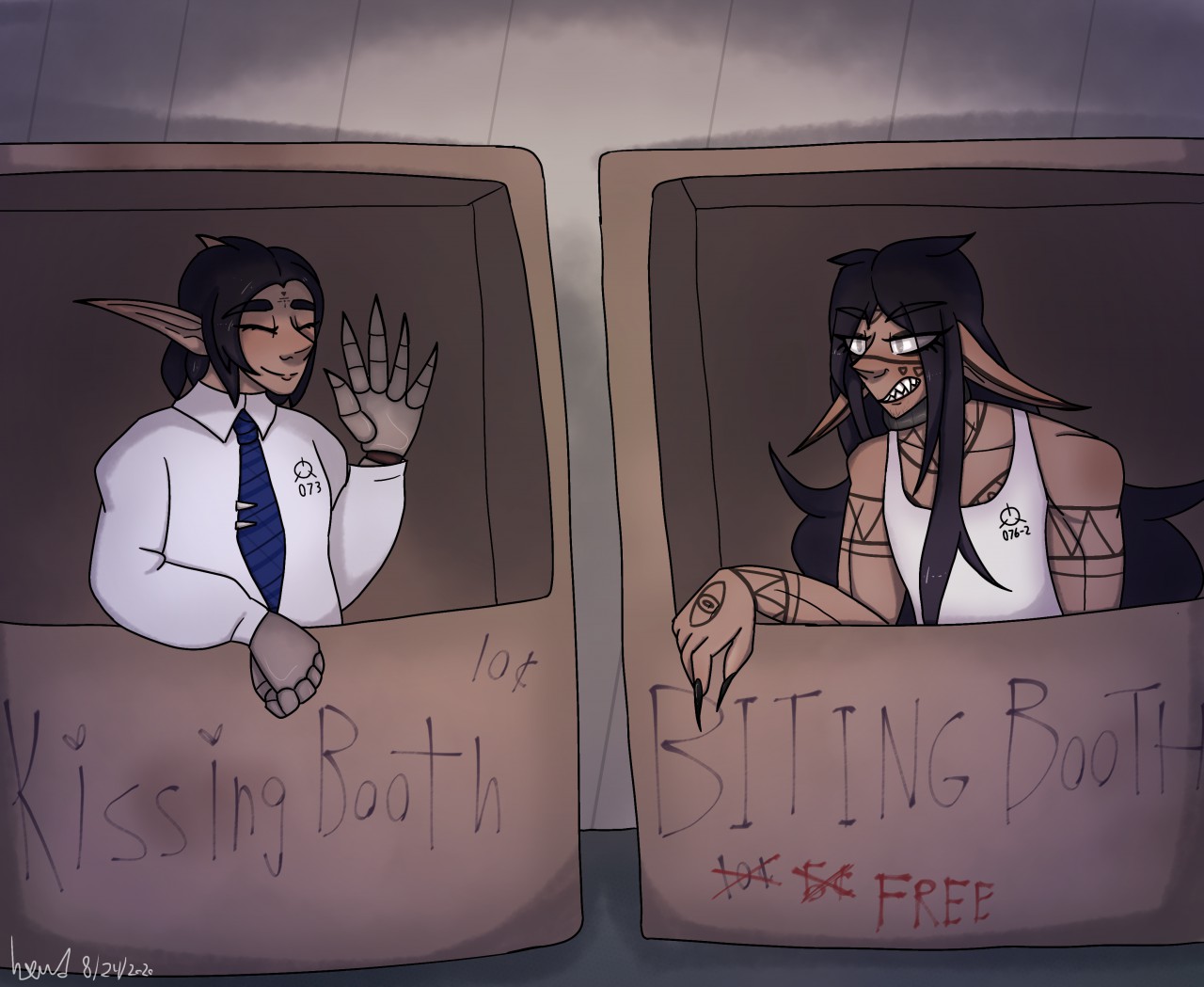 Kissing Booth/Biting Booth by HowardTheUnclean -- Fur Affinity [dot] net