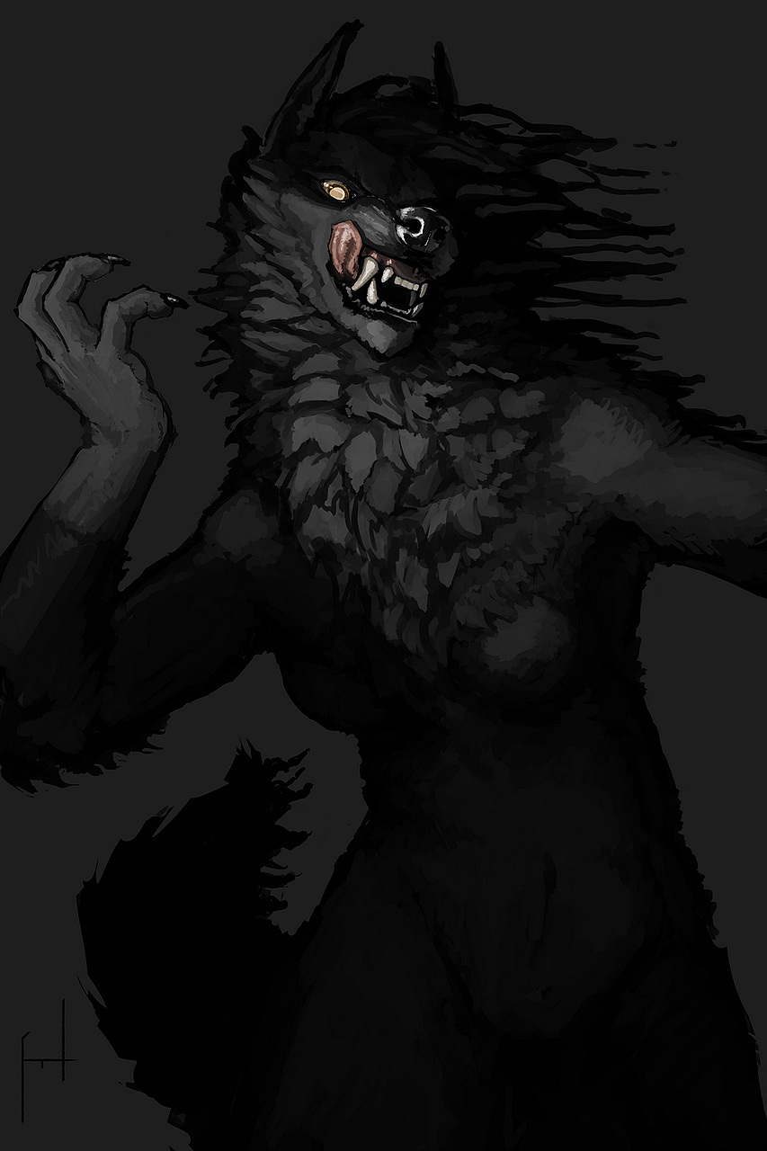 Up 113. femxeno. r. Female Werewolf by Howlitzer. 