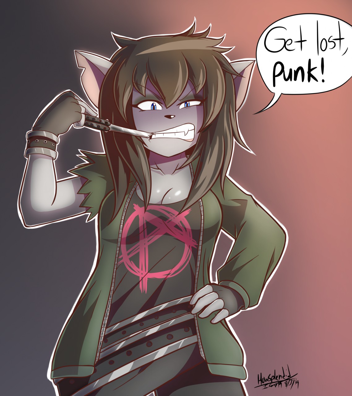 Lou the Chaotic Scene Girl by spychanthehanakobts -- Fur Affinity