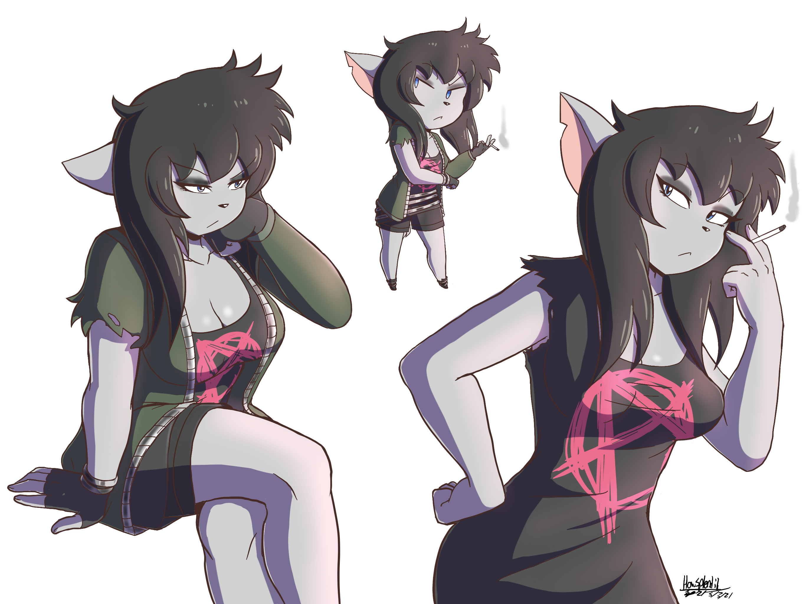 Lou the Chaotic Scene Girl by spychanthehanakobts -- Fur Affinity