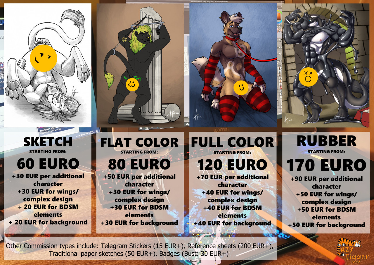 Commission Price List 2022 by Hufnaar Fur Affinity [dot] net