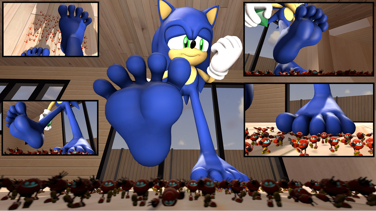 Соника качок. Giant Sonic Stomp. Sonic giantess Руж foot. Giant Sonic feet. Стикс Соник feet.