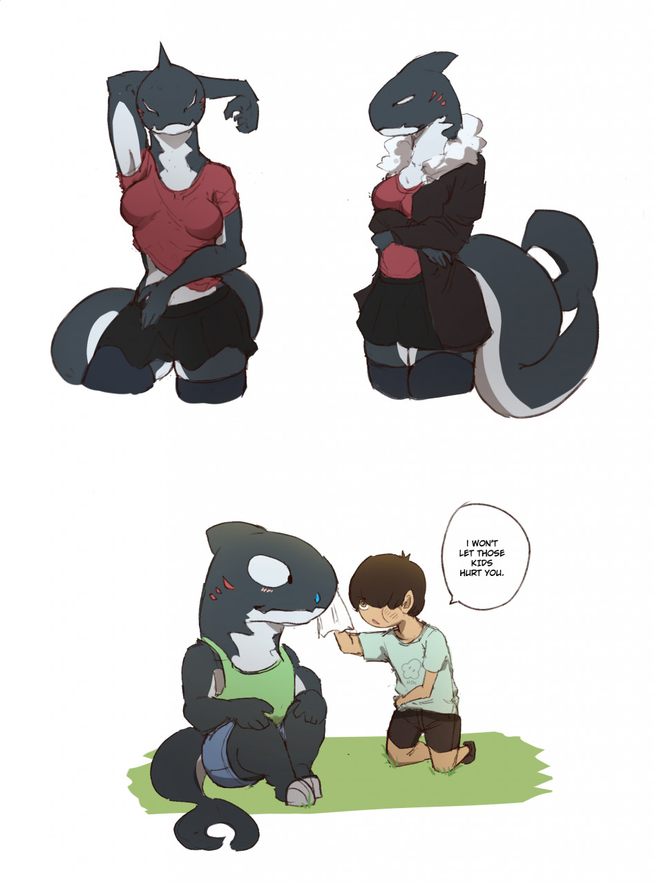 MY TOMBOY CHILDHOOD FRIEND IS AN ORCA!? concept art by HumanOctopus -- Fur  Affinity [dot] net
