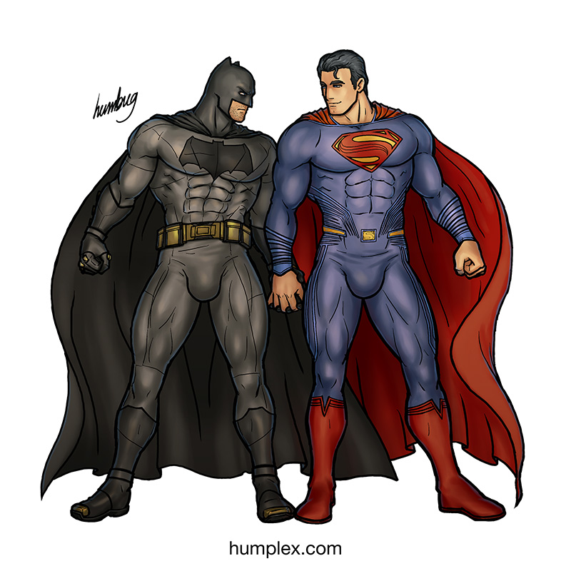 Batman & Superman Bromance (Commission) by humbuged -- Fur Affinity [dot]  net