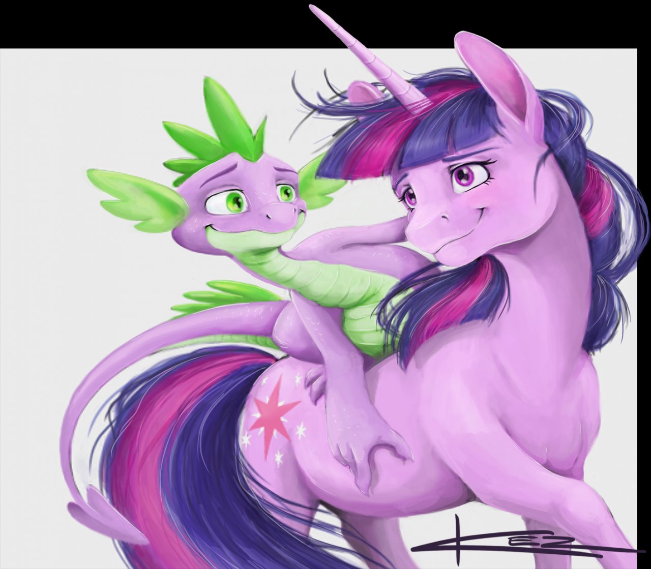 Spike & Twilight Sparkle by IAmWhatUFear -- Fur Affinity [dot] net