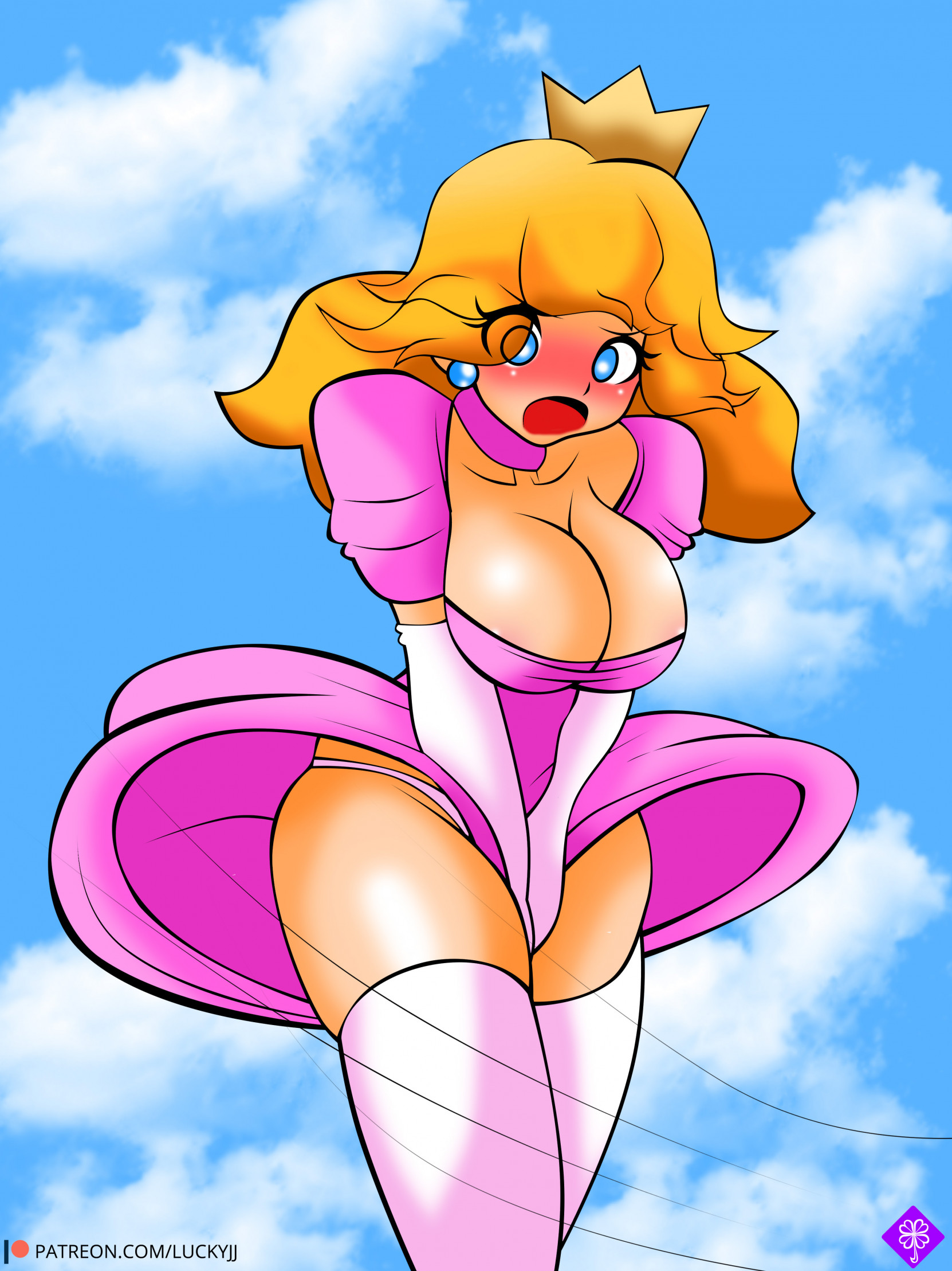 Commission - Skirt-lift Peach by ice-jj -- Fur Affinity [dot] net