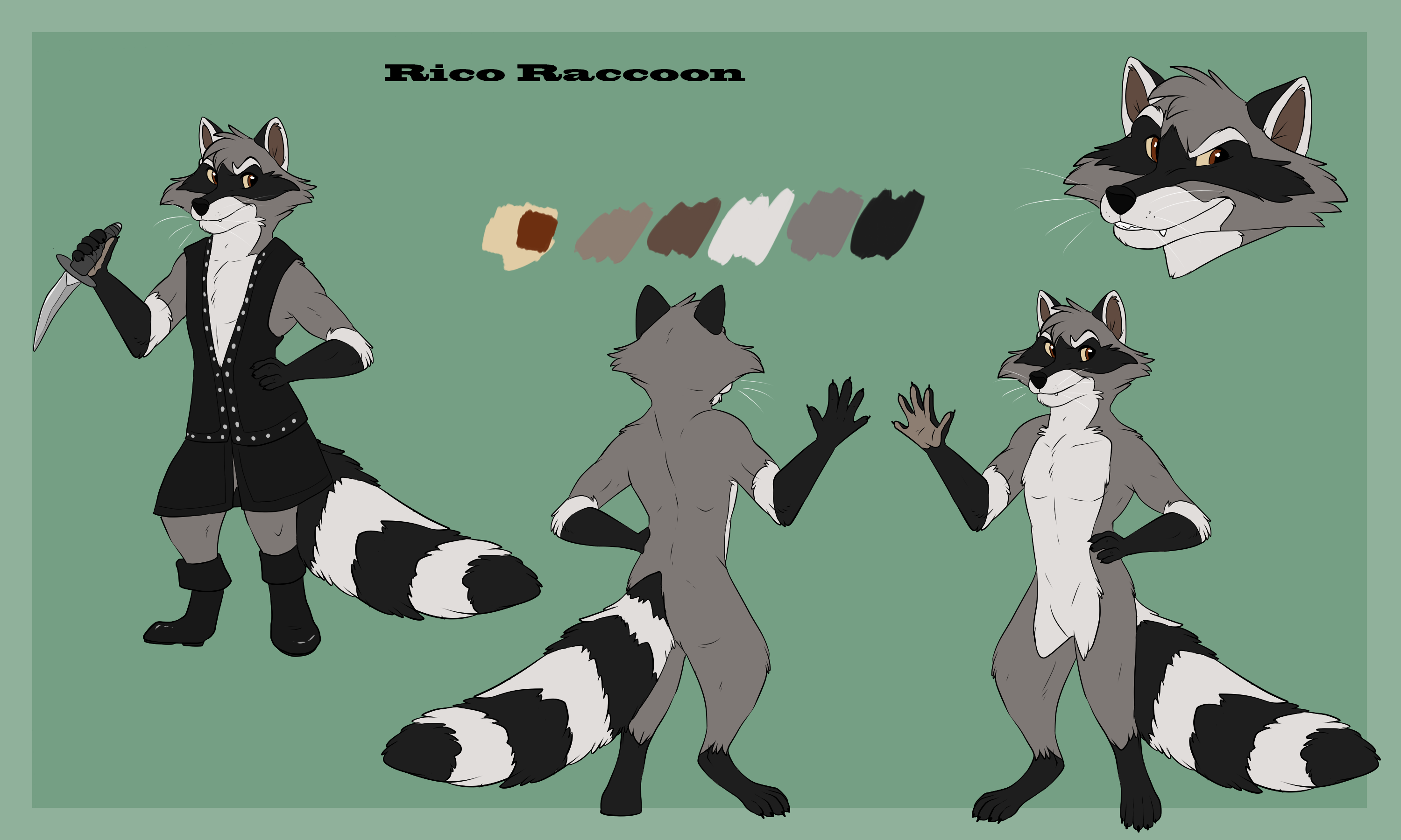 Rico Raccoon (Strong/Pirate Version) by IceRaccoon -- Fur Affinity [dot] net