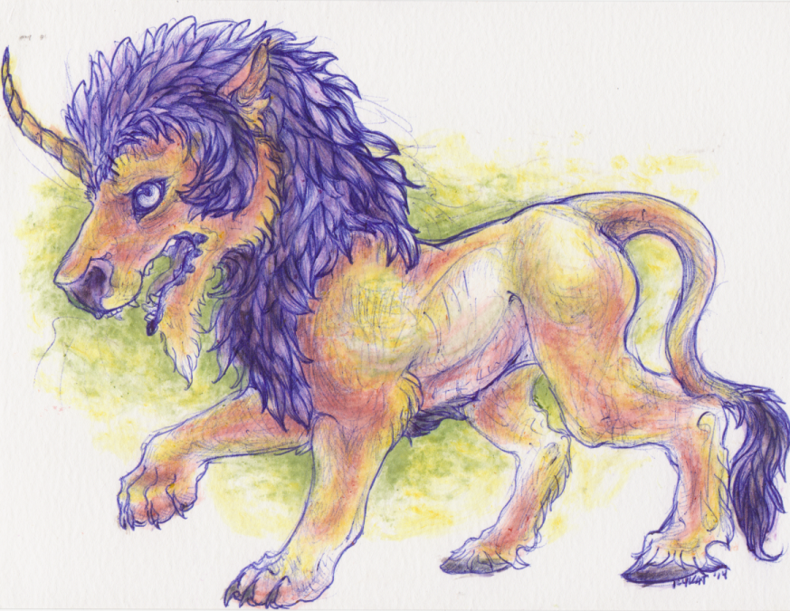 How To Draw A Lioncorn (Lion Unicorn) 