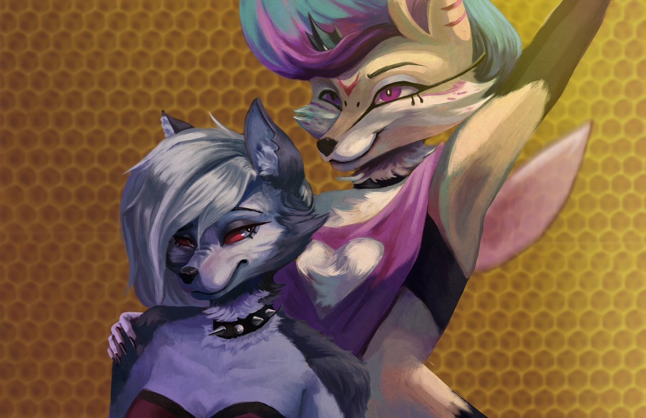 helluva boss} Queen Bee and Loona by IdkWdym -- Fur Affinity [dot] net