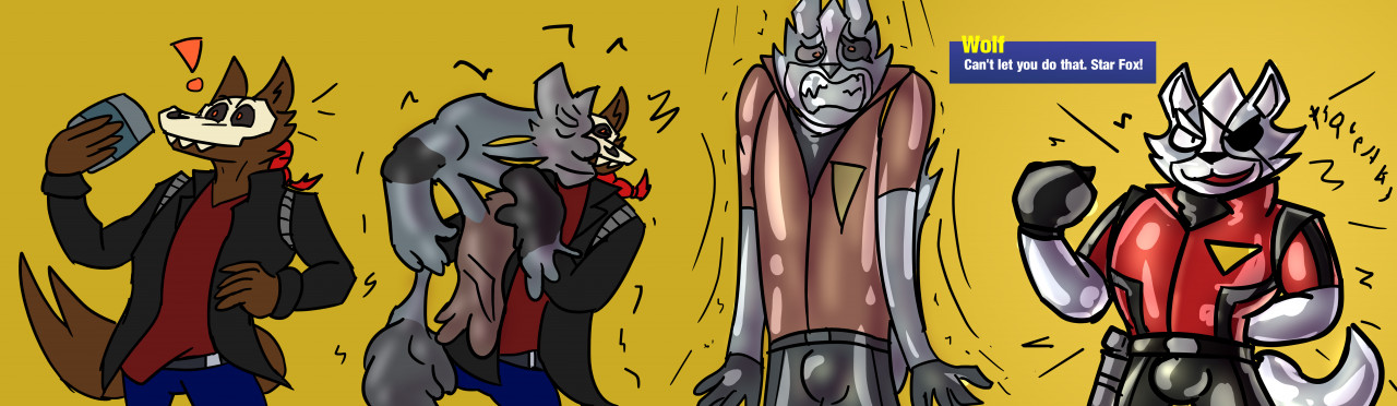 Wolf Captures Fox McCloud by WolfieFoox -- Fur Affinity [dot] net