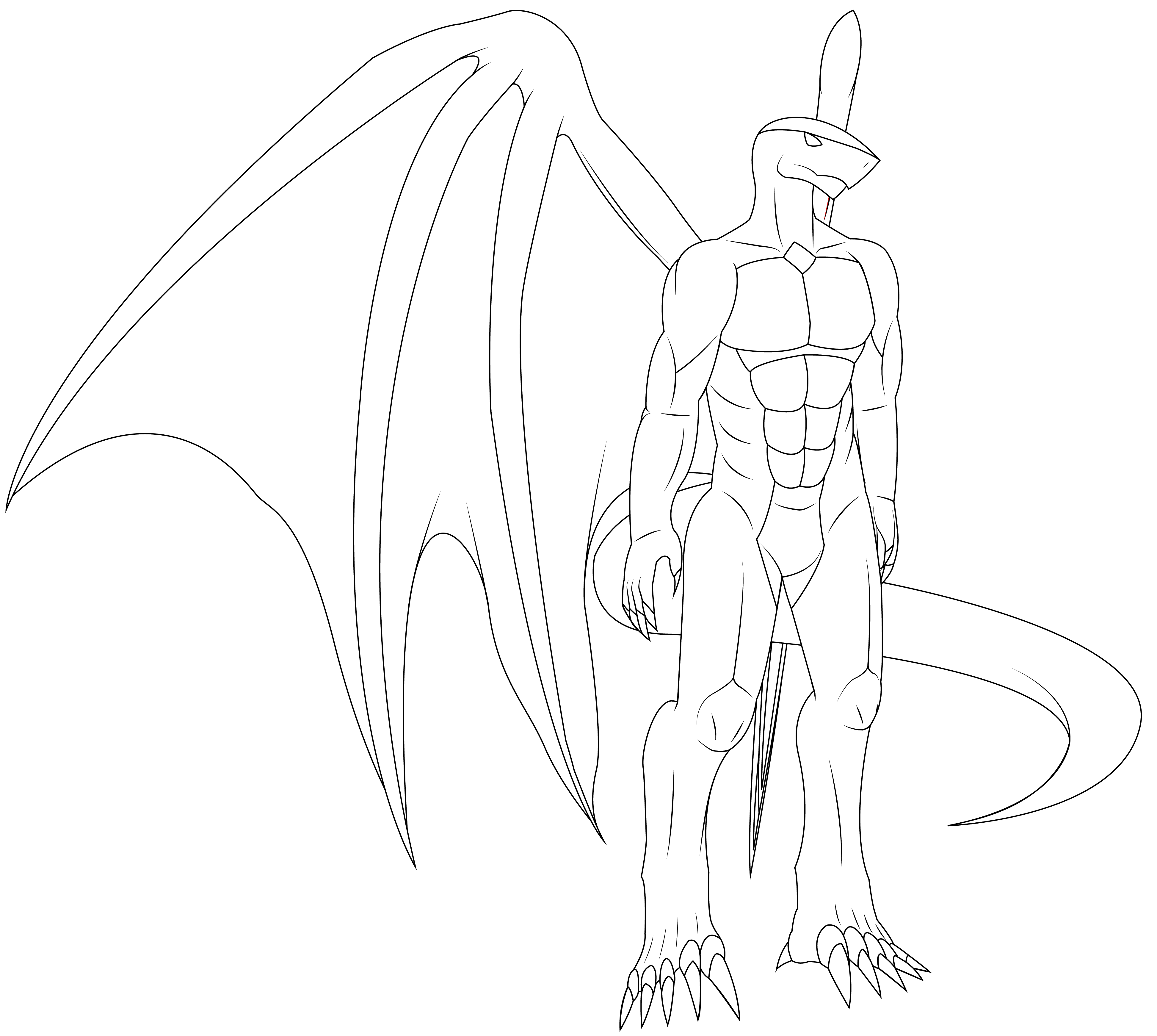 Anthro dragon base by IgnisDraco -- Fur Affinity [dot] net