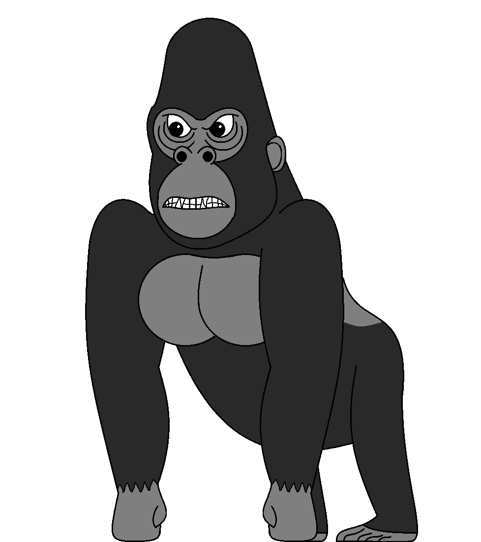 Funny Gorilla coloring page | Free Printable Coloring Pages
