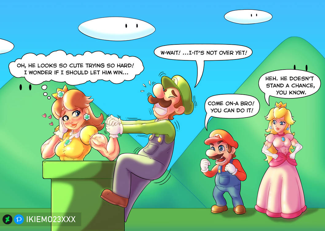 Daisy vs Luigi _armwrestling_1 by ikiemo23xxx -- Fur Affinity [dot] net